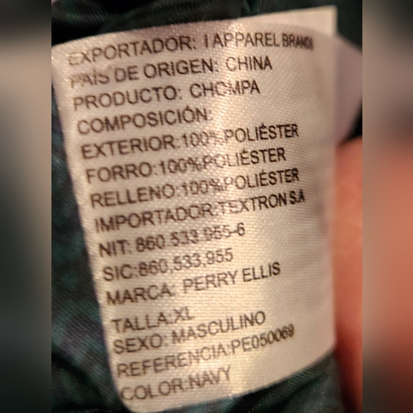 Perry Ellis Men's Portfolio Modern Coat Jacket Navy XL MSRP $220 NWT  W-475 - Picture 7 of 8